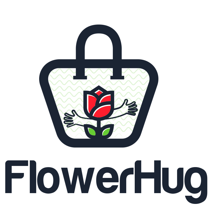 A stylized tote bag with a red flower in the center, two hugging arms, and the word “FlowerHug” below—perfect for florist marketing or showing off your floral style. A stylized tote bag with a red flower in the center, two hugging arms, and the word "FlowerHug" below—perfect for florist marketing or showing off your floral style.